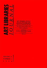 Cover of Art Libraries Journal